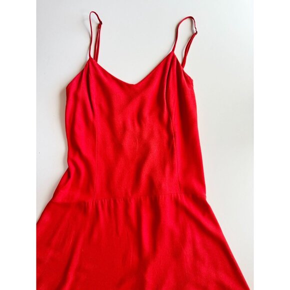 FARM RIO Red Viscose Crepe V-Neck Drop Waist Dress, Size P/S - Picture 6 of 13